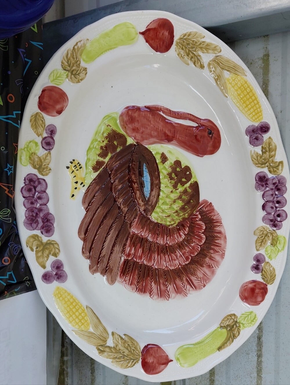 Turkey Ceramic Serving Platter - Unbranded
